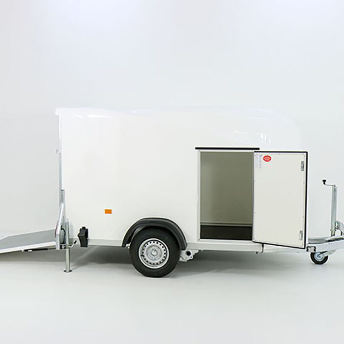 Debon Kofferanhänger Cargo 1300 Vollpoly 150x290cm H:160cm|Tür|weiß
