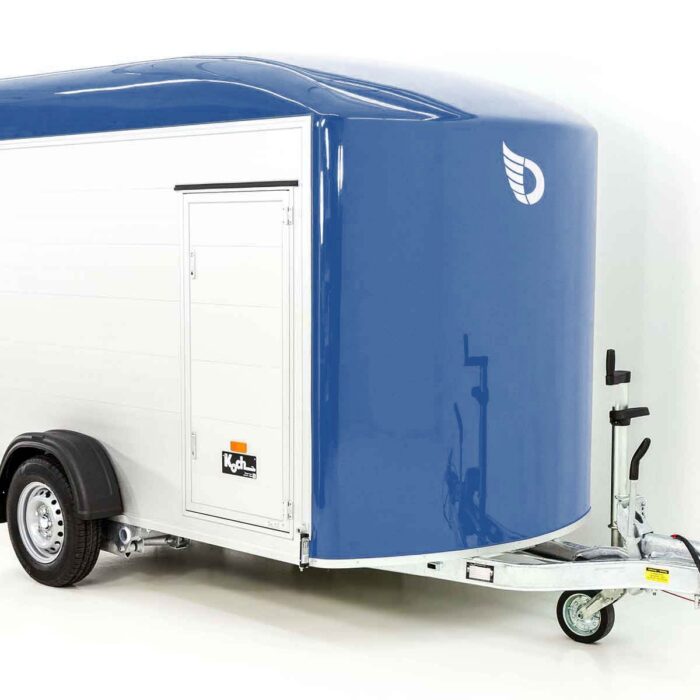 Debon Kofferanhänger C400 164x315cm H:200cm 1,3t|Alu, Polybug|Tür|blau
