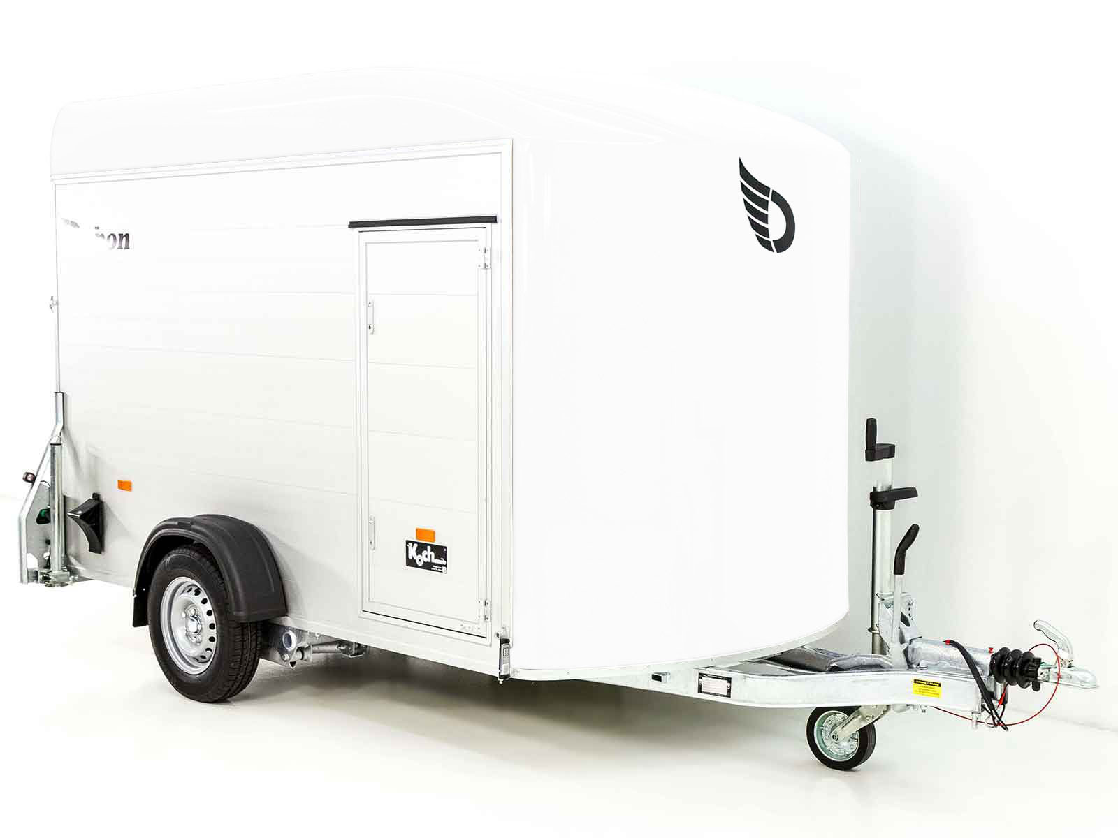 Debon Kofferanhänger C400 164x315cm H:200cm 1,3t|Alu, Polybug|Tür|weiß