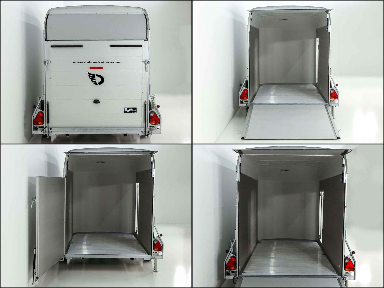 Debon Kofferanhänger C400 164x315cm H:200cm 1,3t|Alu, Polybug|Tür|weiß – Bild 5