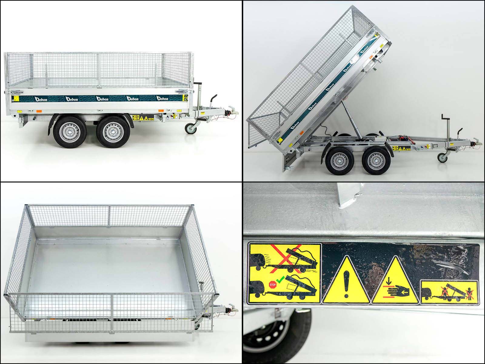 Debon Dreiseitenkipper 180×306 2,6t|E-Pumpe|Gitter – Bild 7