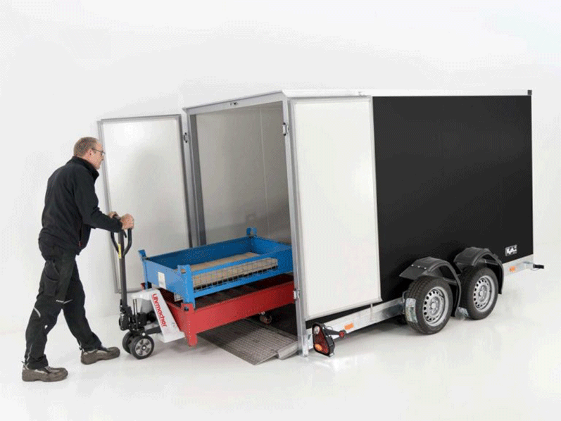 Vezeko Koffer-Absenkanhänger Höhe:210cm 2,7t|schwarz