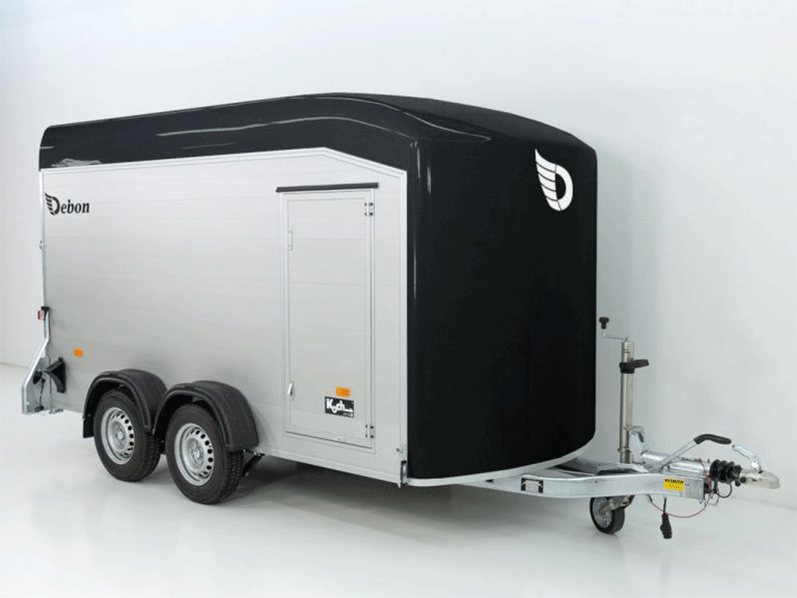 Debon Kofferanhänger Cargo H201 2,6t|Alu|Polybug|Tür|schwarz