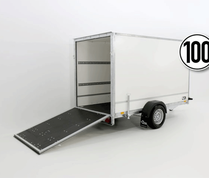 Kofferanhänger BK 146x304cm Höhe:180cm 1,3t|Rampe