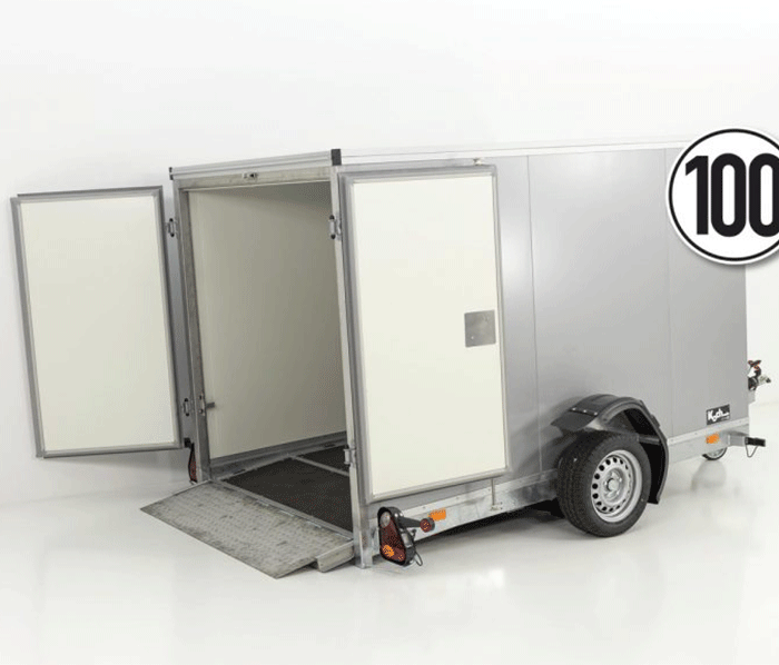 Henra Kofferanhänger Boxvan black H:220cm 3,5t|Rampe Türe