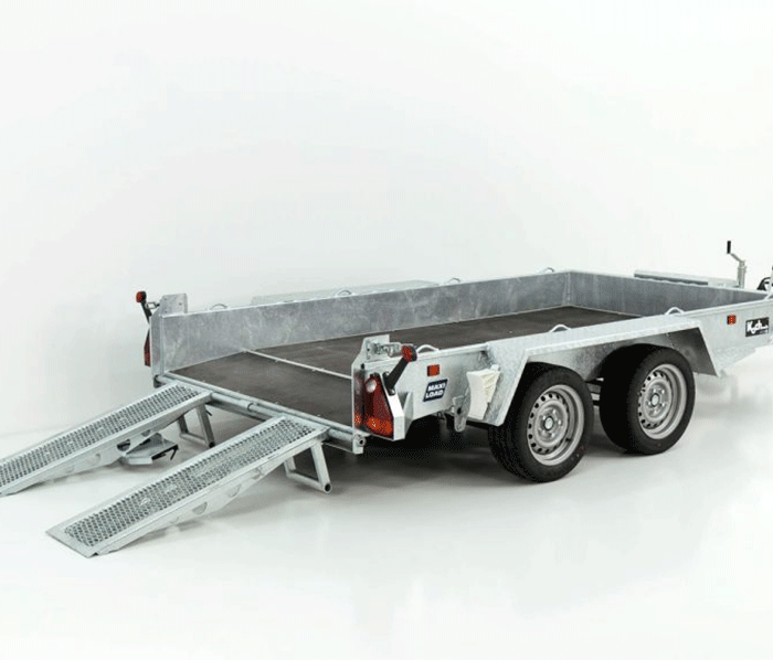 Variant Baumaschinenanhänger Maxi Load 161×305 3,5t|Skids|Beavertail Heck