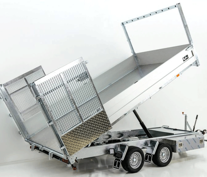 Twintrailer Multi-Heckkipper TT27-30 2,7t|183x309x40/120cm|Tandem
