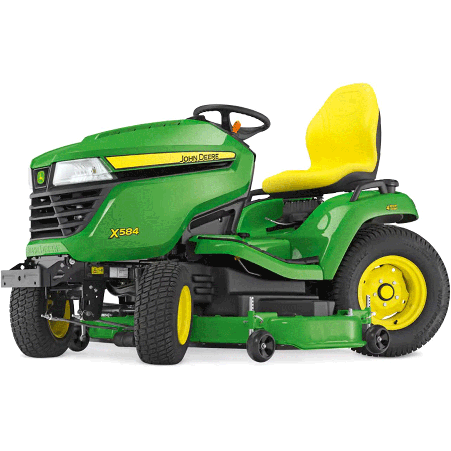 John Deere Rasentraktor X584 mit 122 cm Accel Deep Mähwerk - Modell 2025