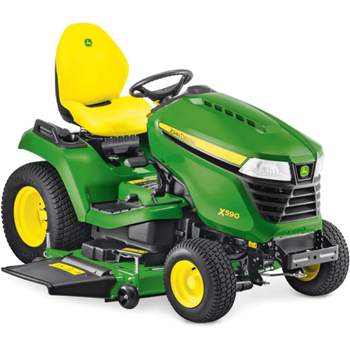 John Deere Rasentraktor X590 mit 137 cm Accel Deep Mähwerk - Modell 2025