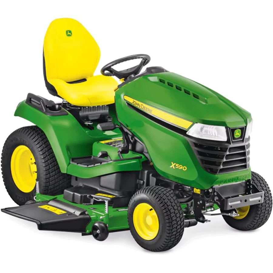 John Deere Rasentraktor X590 mit 137 cm Accel Deep Mähwerk - Modell 2025
